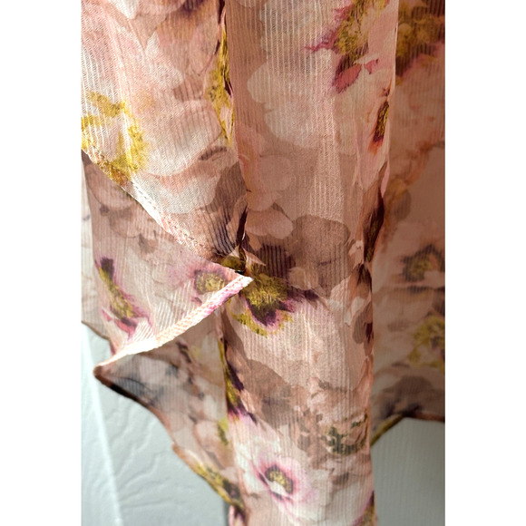 Adrianna Pappel Dress‎ Women Pink Tie High To Low Hem Maxie Size 18W Y2k Beachy - Picture 10 of 16